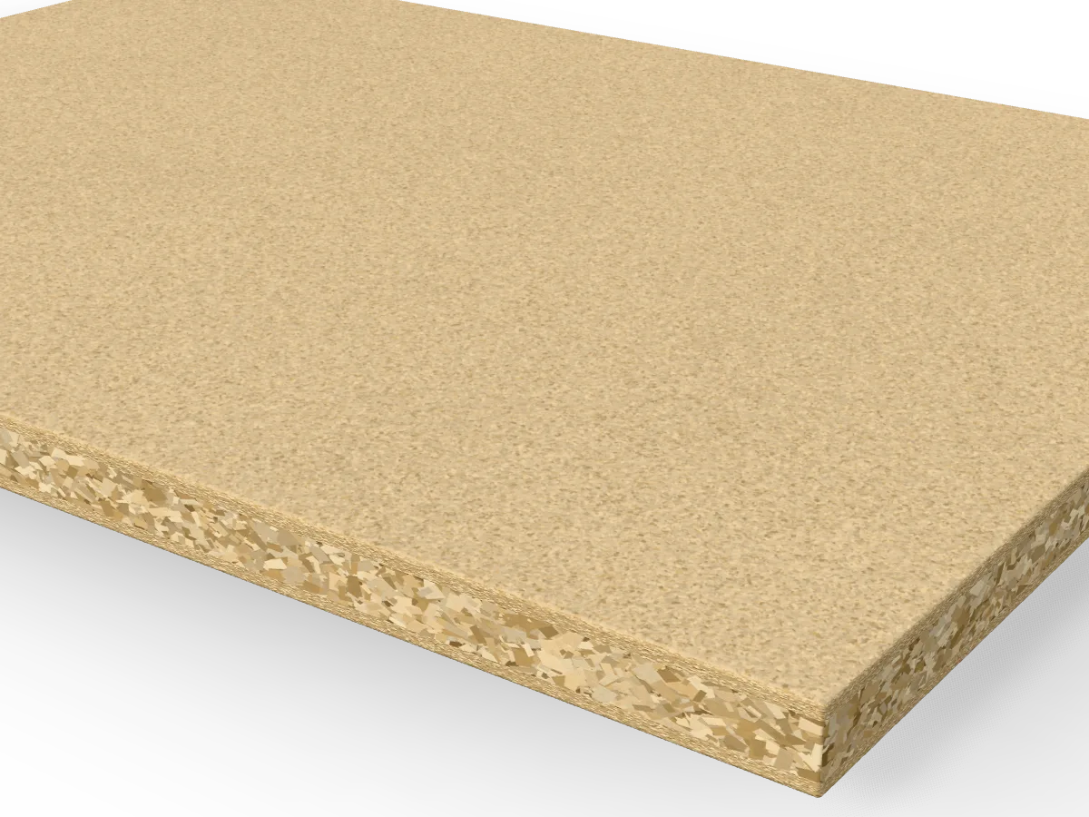 12mm P2 Furniture Chipboard 2440 x 1220mm, close-up of the edge