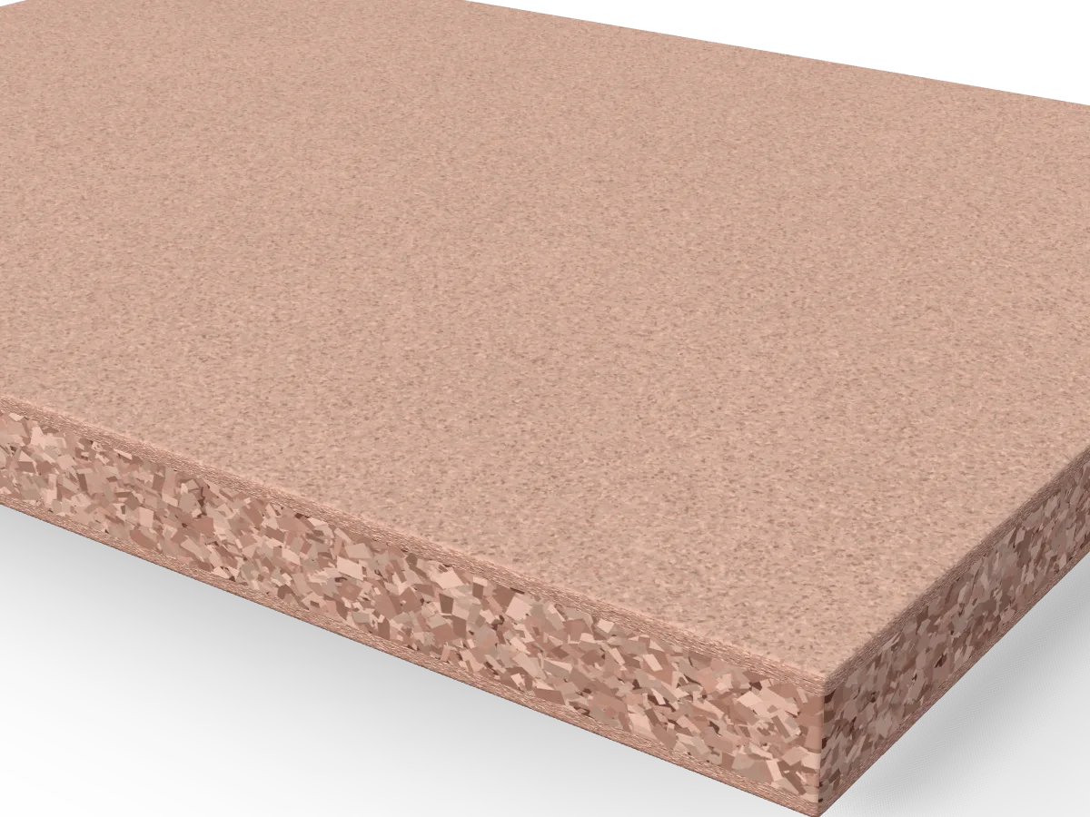 18mm Fire Retardant Chipboard 2440 x 1220mm, close-up of the edge