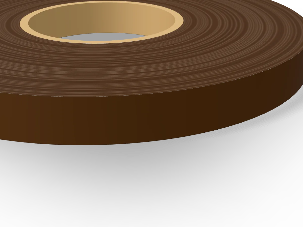 Iron-On Walnut Veneer Edging 22mm x 50m, close-up of the edge
