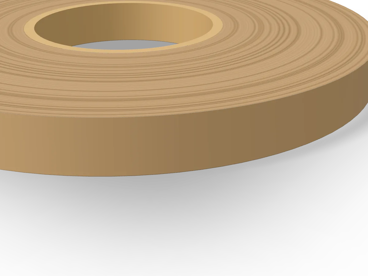 Iron-On Oak Veneer Edging 22mm x 50m, close-up of the edge