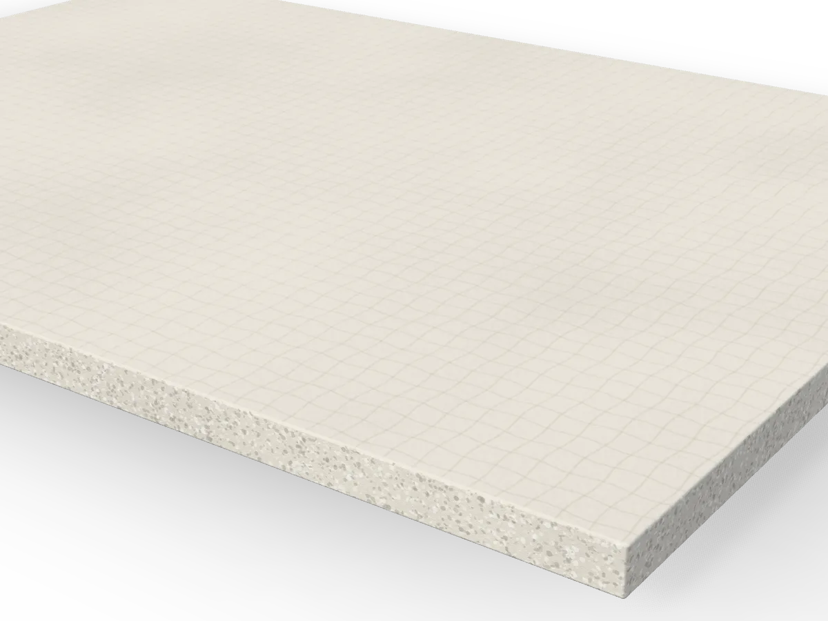 9mm Magnesium Oxide Board 2440 x 1220mm, close-up of the edge