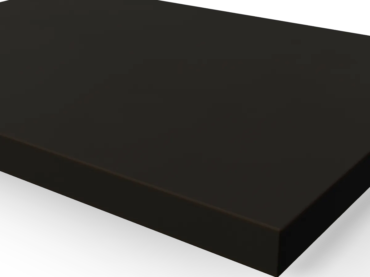 18mm Through-Coloured MDF, Black 2440 x 1220mm, close-up of the edge