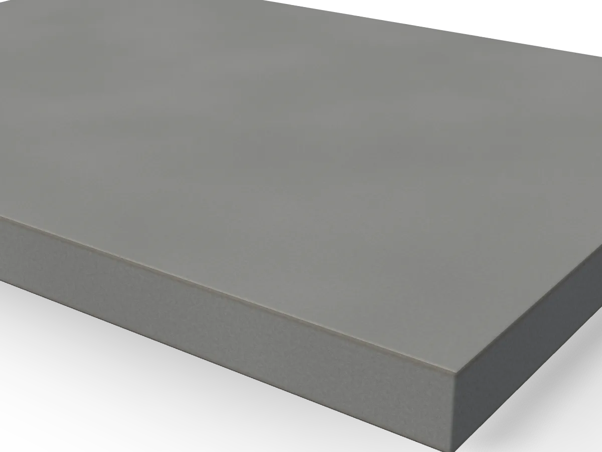 19mm Through-Coloured MDF, Grey 2440 x 1830mm, close-up of the edge