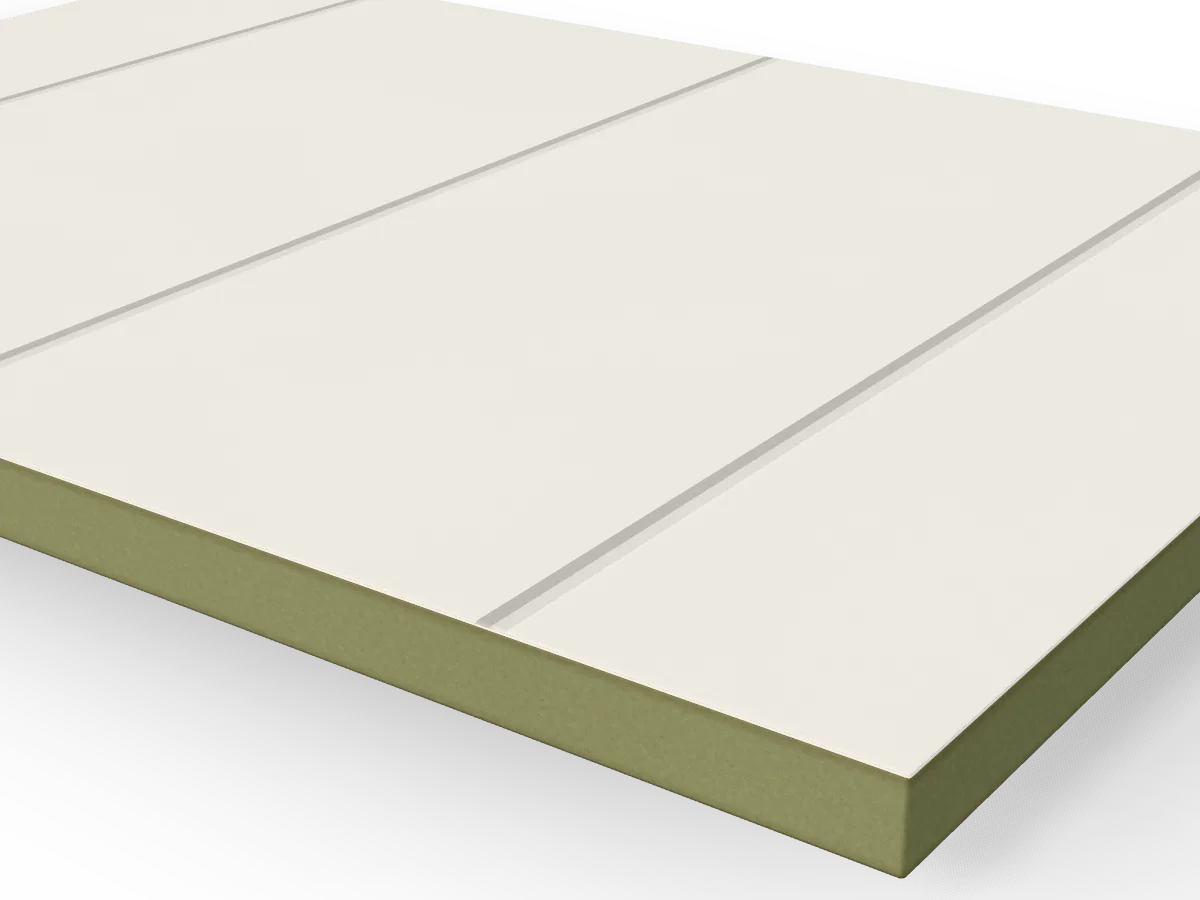 12mm V-Groove MDF Wall Panel, Primed 2440 x 1220mm, close-up of the edge