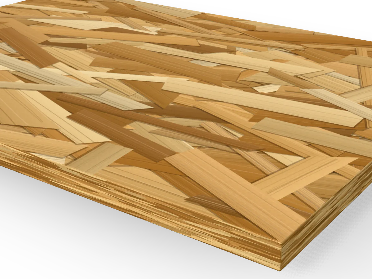 11mm OSB3 2440 x 1220mm, close-up of the edge