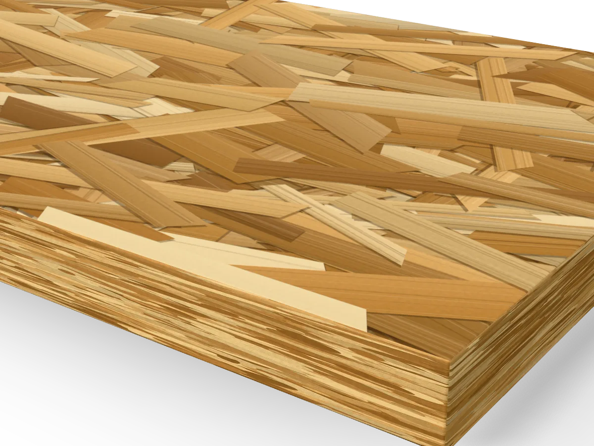 22mm OSB3 2440 x 1220mm, close-up of the edge