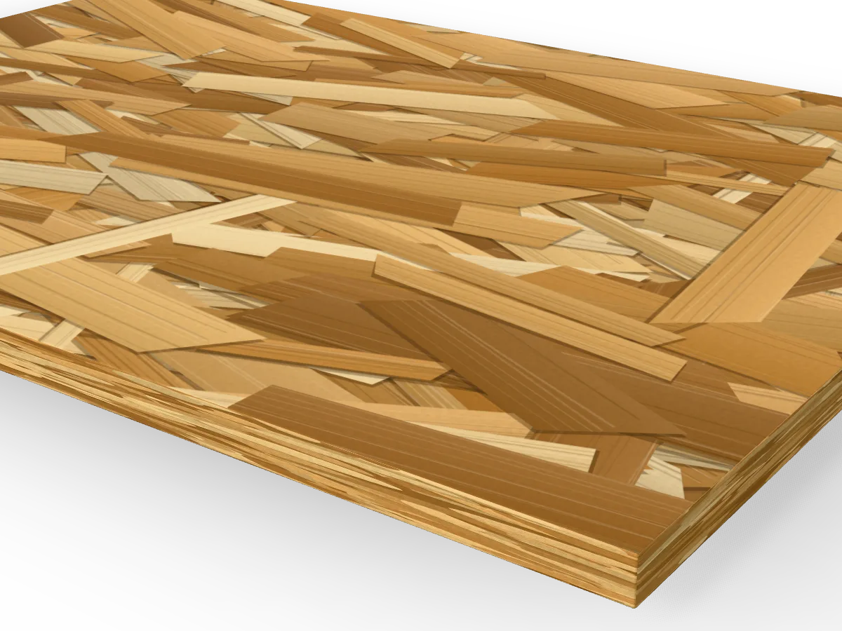 9mm OSB3 2397 x 1197mm, close-up of the edge