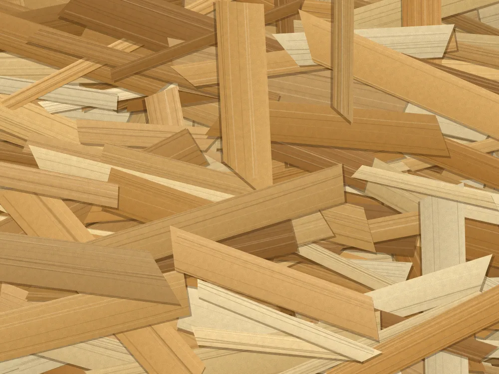 15mm OSB3 Tongue and Groove 2440 x 590mm, surface close-up