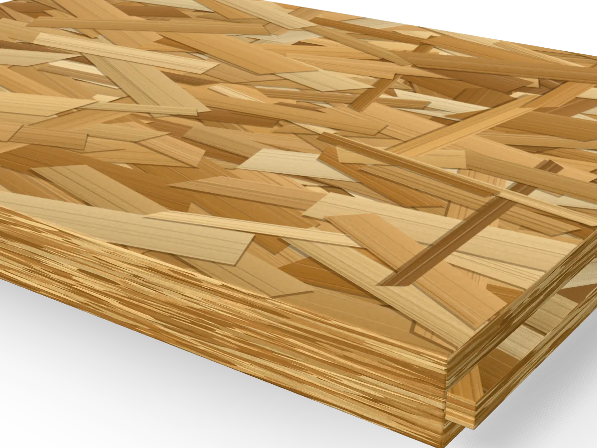 22mm OSB3 Tongue and Groove 2440 x 590mm, close-up of the edge