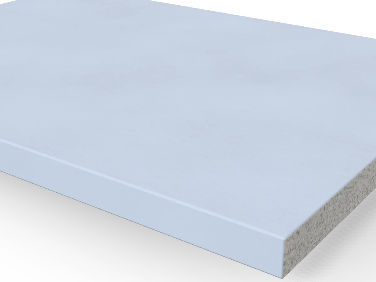 15mm Acoustic Plasterboard 2400 x 1200mm, close-up of the edge