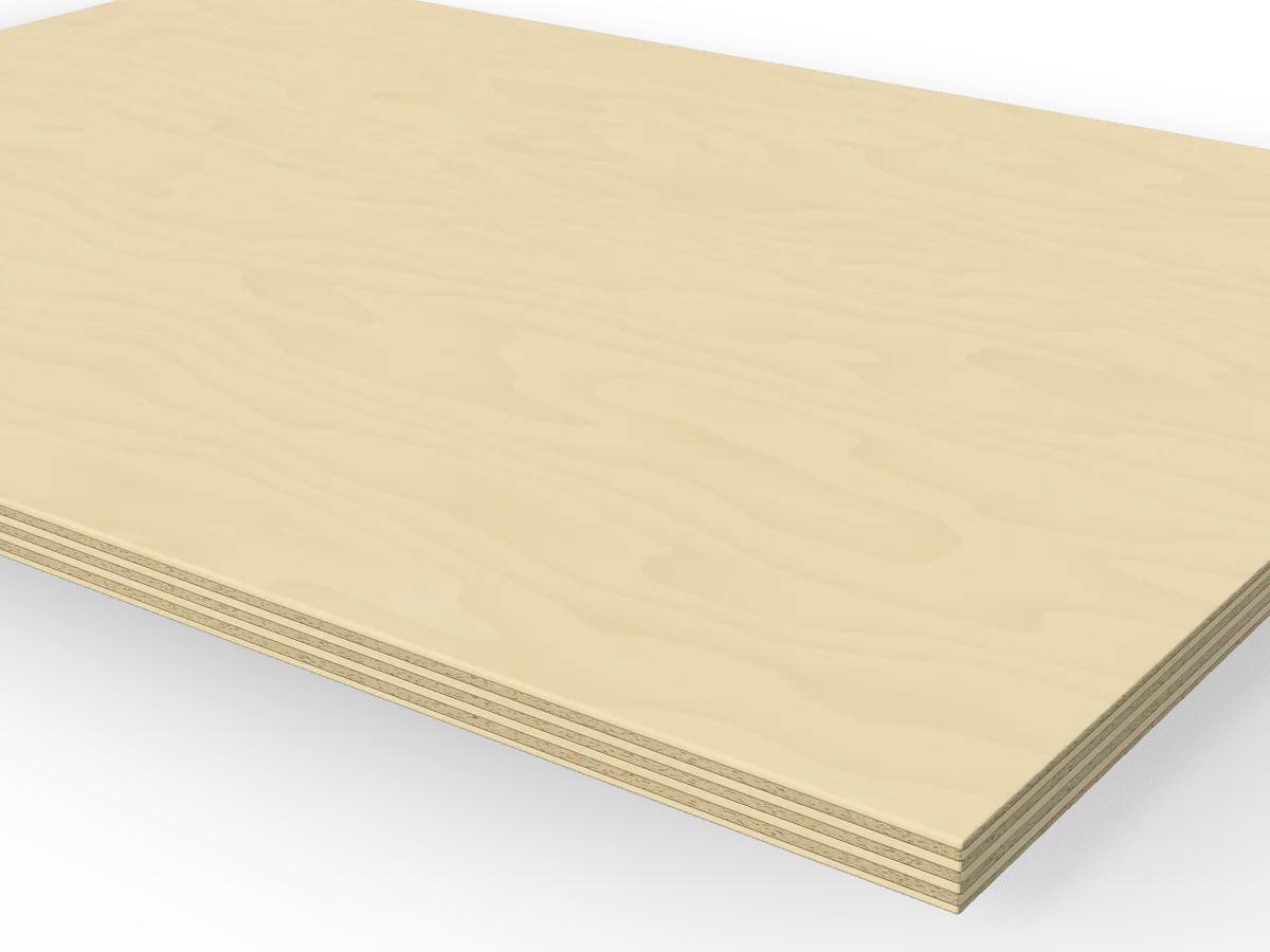 8mm Flexible Plywood, Long Grain 2440 x 1220mm, close-up of the edge