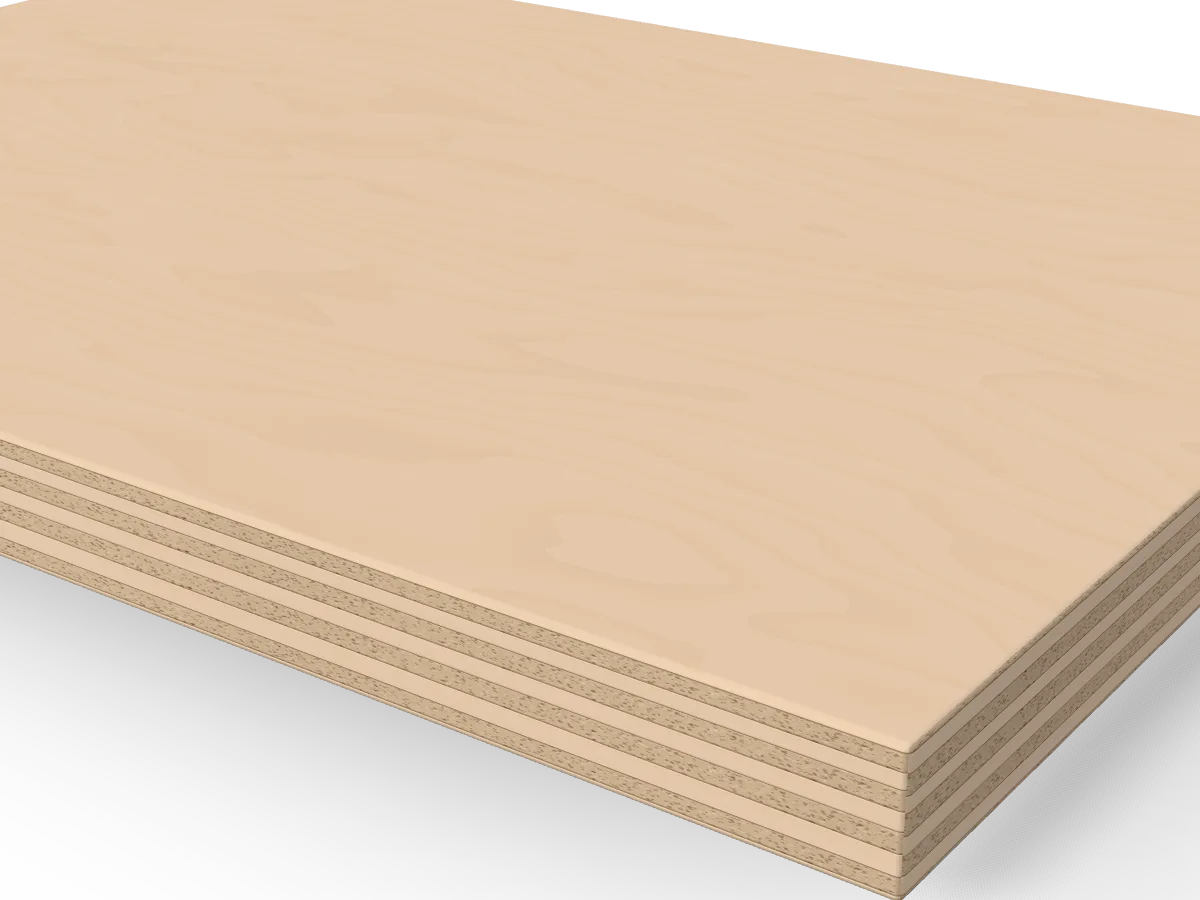 18mm Fire Retardant Plywood Euroclass B 2440 x 1220mm, close-up of the edge