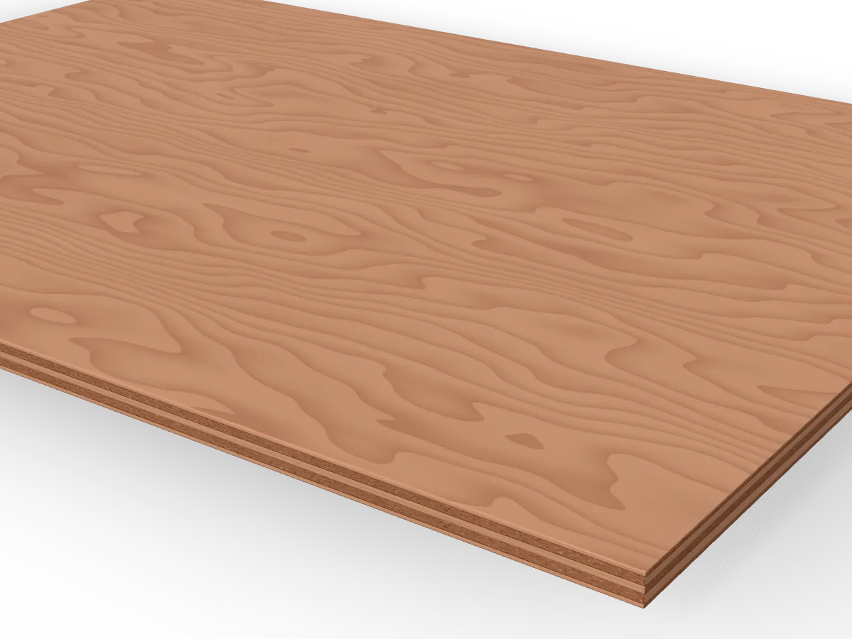 6mm Marine Plywood BS 1088 2440 x 1220mm, close-up of the edge