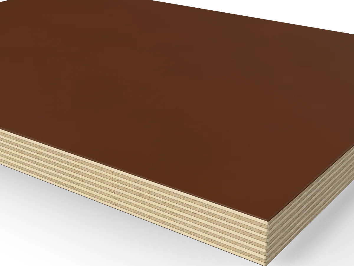 18mm Phenolic Film Faced Birch Plywood 2500 x 1250mm, close-up of the edge