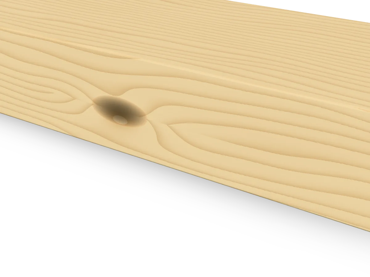 38 x 63mm CLS Studwork Timber, 2.4m, close-up of the edge