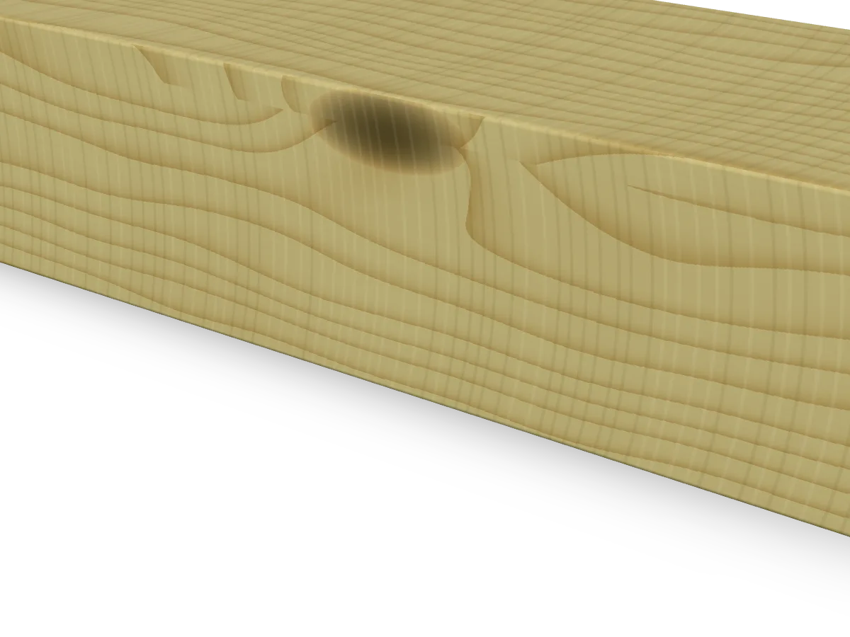 47 x 75mm Treated C16 Carcassing Timber, 4.8m, close-up of the edge