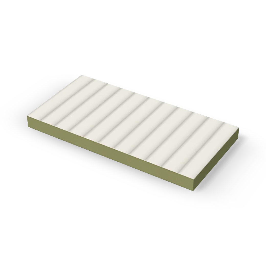 18mm Fluted MDF Wall Panel, Primed 2440 x 1220mm, product render