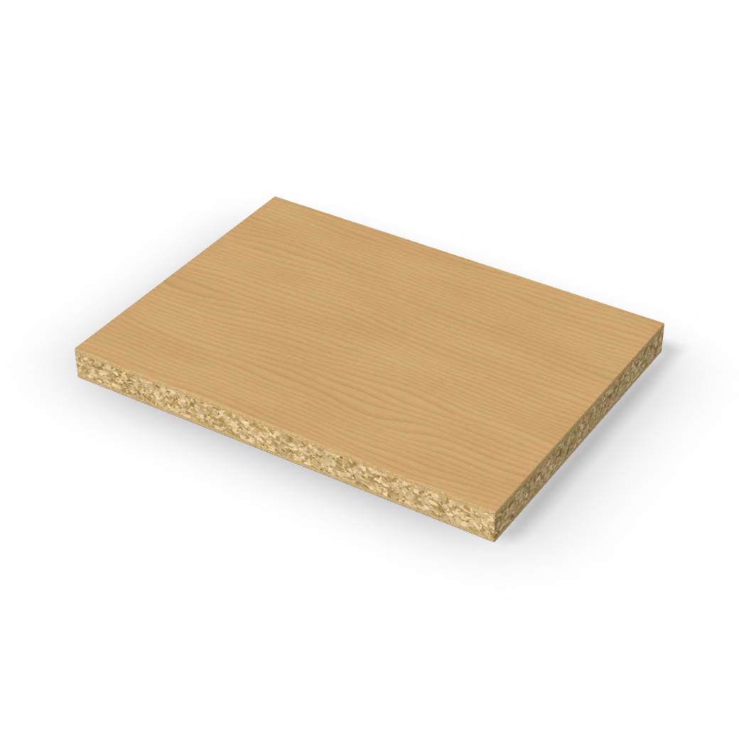 18mm Natural Oak Melamine Faced Chipboard 2800 x 2070mm, product render