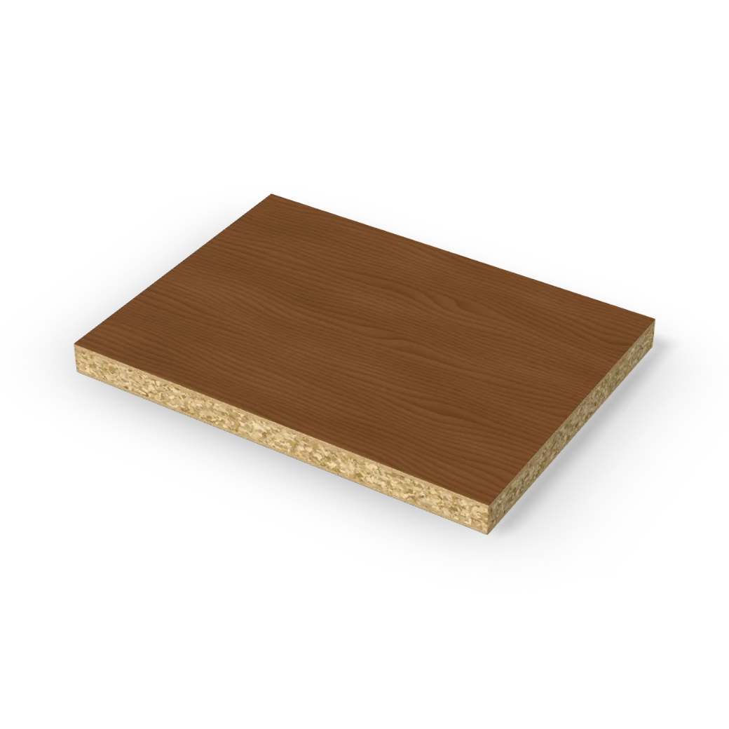 18mm Walnut Melamine Faced Chipboard 2800 x 2070mm, product render