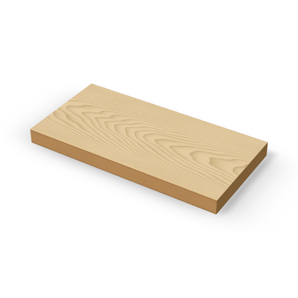 19mm Ash Veneered MDF 2 Sides Crown Cut A/B 2440 x 1220mm, pack of 24, product render